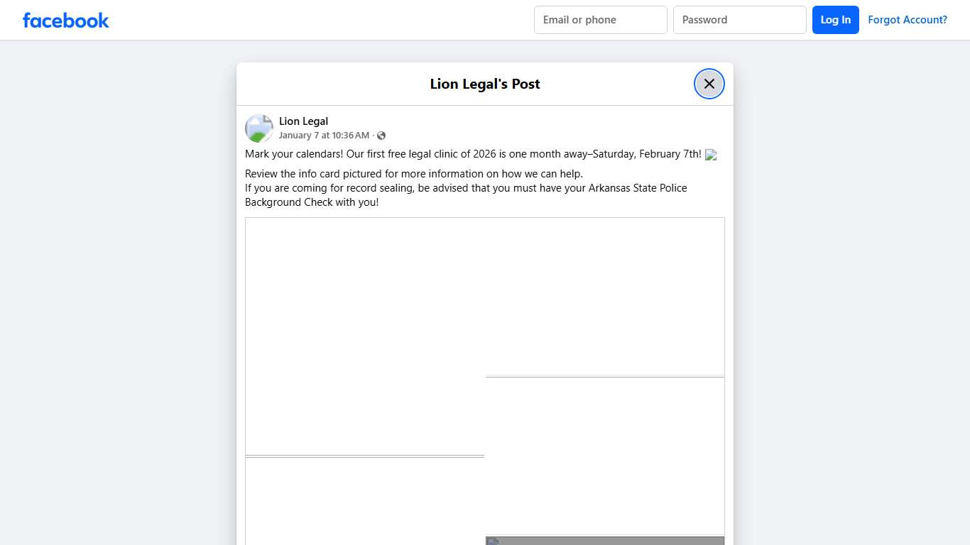 Lion Legal - Mark your calendars! Our first free legal... Facebook